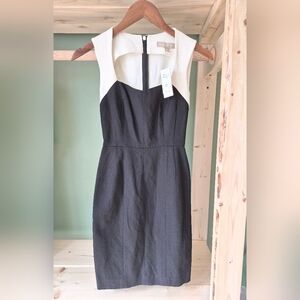 NWT Banana Republic Petite Women's Black & White Sloan Fit Dress Size 00P